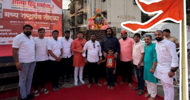 कृष्णानगर येथे ५१ फूट उंच भगव्या ध्वजाचे राष्ट्रार्पण